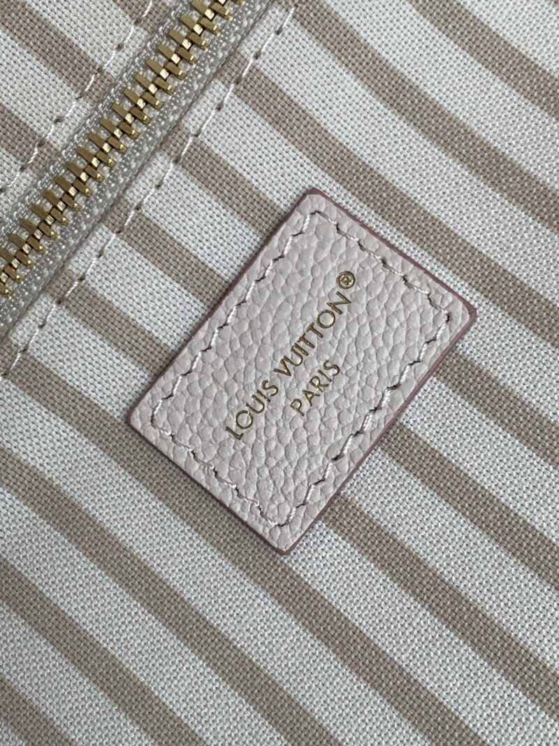 LV NEVERFULL MM TOTE BAG 32 IN WHITE MIX PINK CALFSKIN