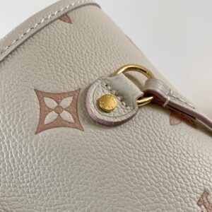 LV NEVERFULL MM TOTE BAG 32 IN WHITE MIX PINK CALFSKIN