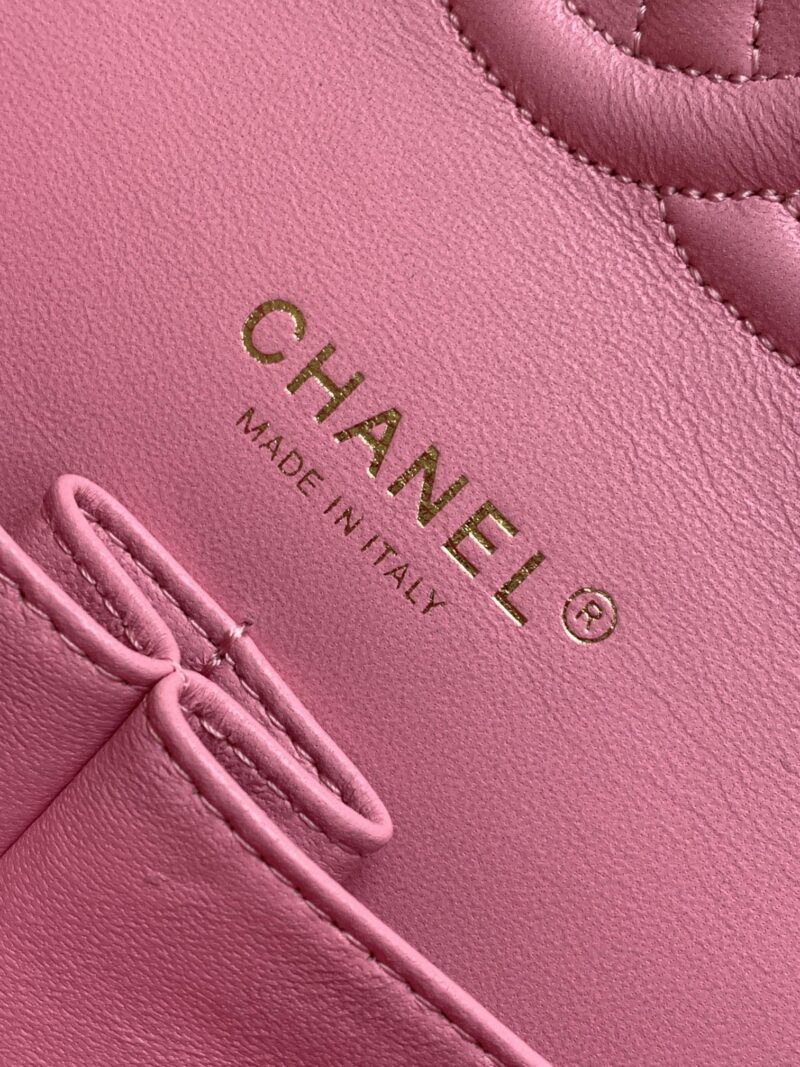 CC MEDIUM 25 CLASSIC BAG IN LIGHT PINK MIX BLACK WOOL TWEED