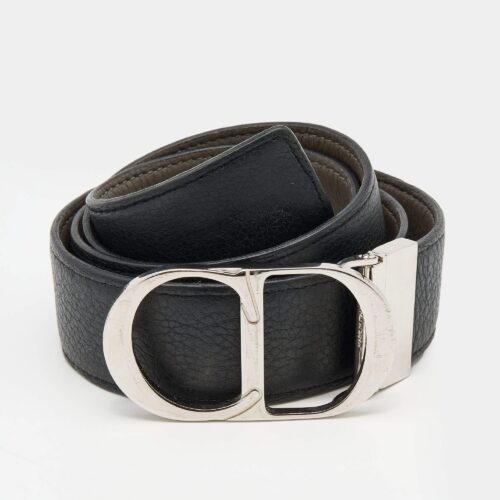 luxury-men-dior-homme-used-accessories-p737521-002 Dior Navy Blue/Blue Leather CD Reversible Belt