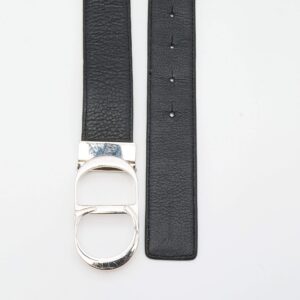 Dior Navy Blue/Blue Leather CD Reversible Belt