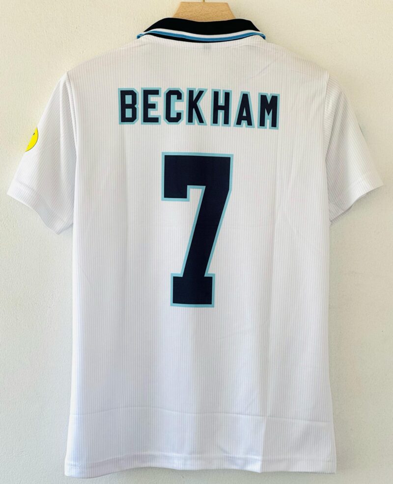 1996 England Home Jersey - Euro 96 Beckham Embroidery Edition