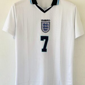 1996 England Home Jersey - Euro 96 Beckham Embroidery Edition
