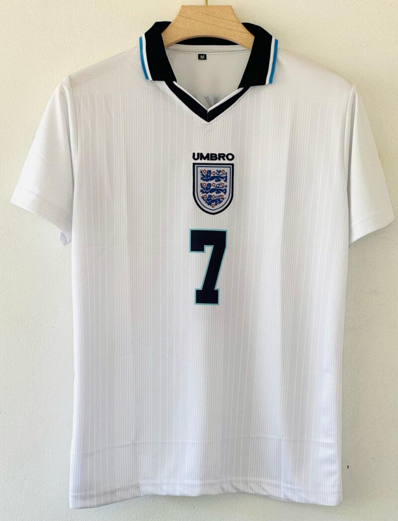 1996 England Home Jersey - Euro 96 Beckham Embroidery Edition