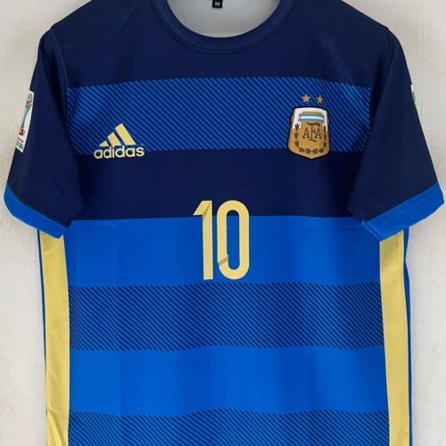 2014 World Cup Final Argentina Jersey - Messi Captain’s Edition-embroidery