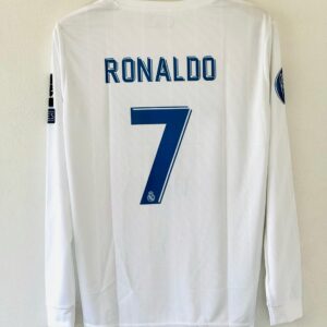 rn-image_picker_lib_temp_9b6f5c9e-71e4-43d6-9e7c-90ef18ce4c4e 2017-18 Real Madrid Home Jersey – Cristiano Ronaldo Full Sleeve Embroidery Edition