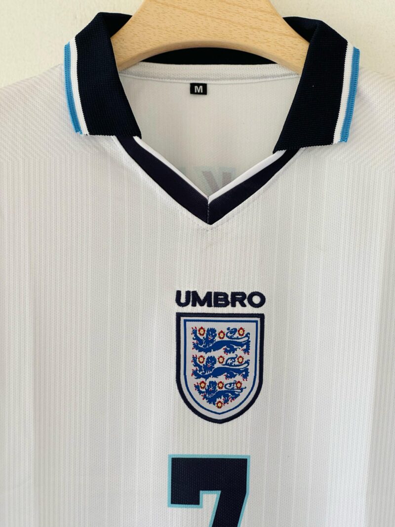 1996 England Home Jersey - Euro 96 Beckham Embroidery Edition