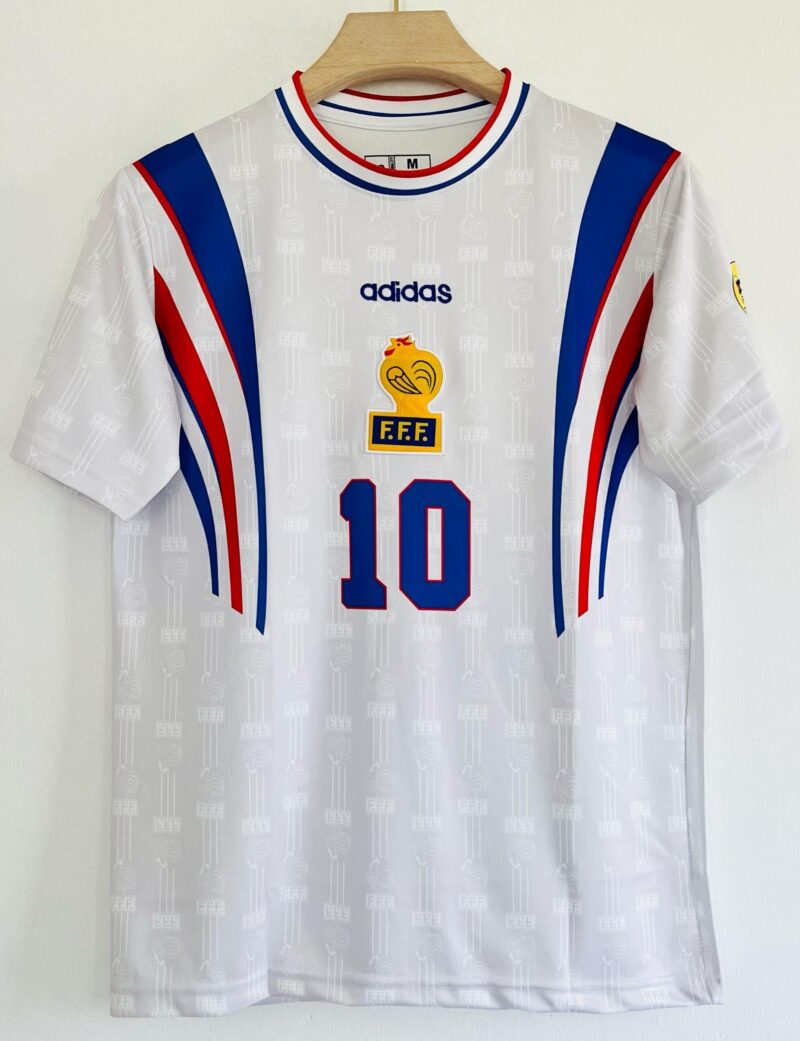 rn-image_picker_lib_temp_c8a8d73f-0a51-4d8d-8cda-7e7e863f9c7e France 1996-97 Away Jersey – Zinedine Zidane Embroidery Edition
