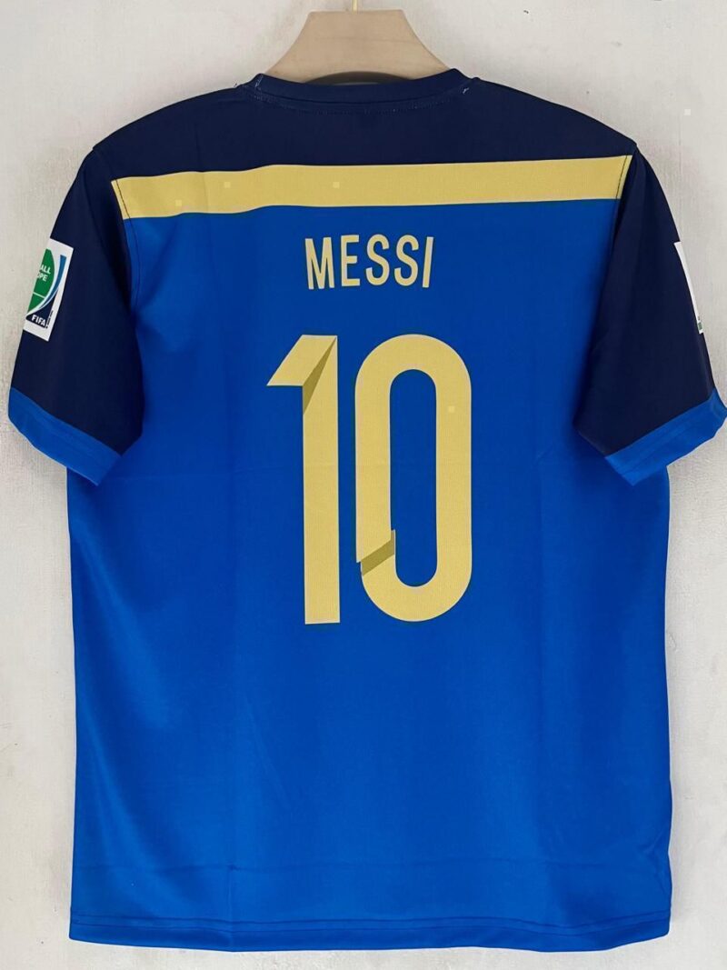 2014 World Cup Final Argentina Jersey - Messi Captain’s Edition-embroidery