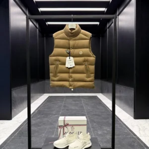 Replica Moncler Tibb Vest Khaki Quilted Style Reps - RepLuxe