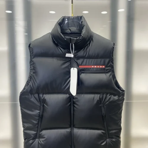 src_0-119 Replica Prada Re-Nylon Down Vest Black Regular Reps - RepLuxe