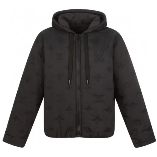 src_0-12 Replica Louis Vuitton Monogram Quilted Jacket Black Reps - RepLuxe
