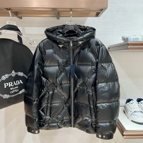src_0-121 Replica Prada P500 Black Down Jacket Hooded Reps - RepLuxe