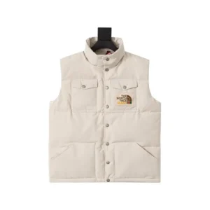 Replica THE NORTH FACE x GUCCI Down Vest Beige Reps - RepLuxe