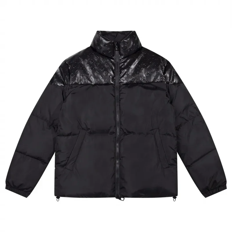 Replica Louis Vuitton Down Jacket Black Monogram Style Reps - RepLuxe