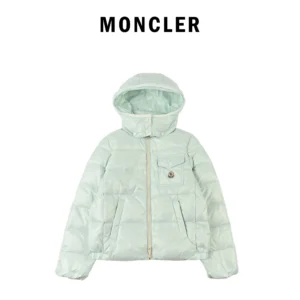 Replica Moncler Andro Short Hooded Puffer Light Blue Reps - RepLuxe