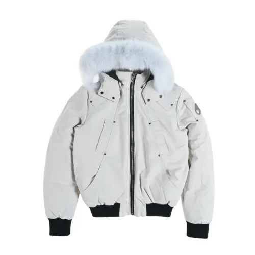 src_0-166 Replica Moose Knuckles Classic Bomber Jacket White Reps - RepLuxe
