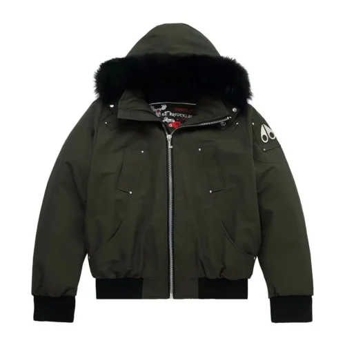 src_0-170 Replica Moose Knuckles Classic Bomber Jacket Olive Reps - RepLuxe