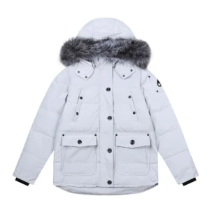 Replica Moose Knuckles Scissor 04 Short Jacket White Reps - RepLuxe