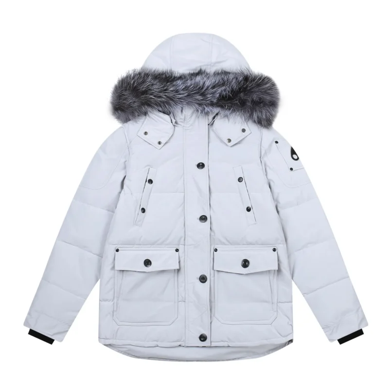 Replica Moose Knuckles Scissor 04 Short Jacket White Reps - RepLuxe