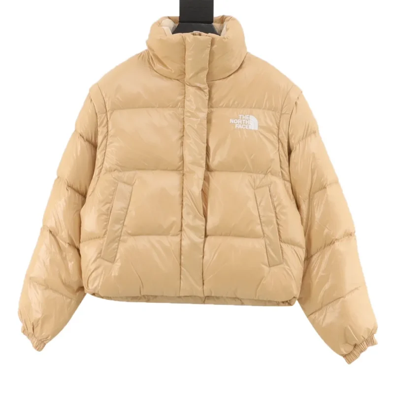 Replica The North Face 86 Short Down Jacket Beige Reps - RepLuxe
