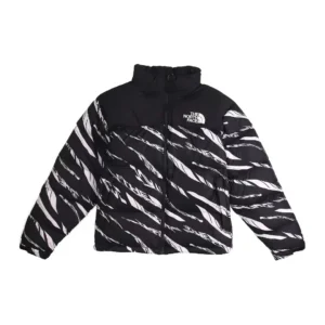 Replica The North Face Zebra Down Jacket BlackWhite Reps - RepLuxe