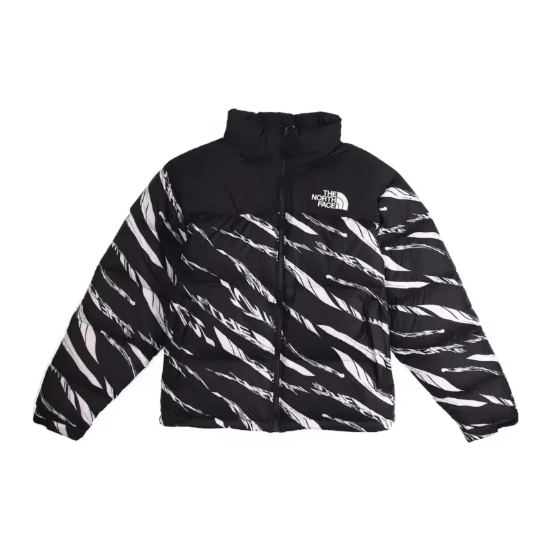 Replica The North Face Zebra Down Jacket BlackWhite Reps - RepLuxe