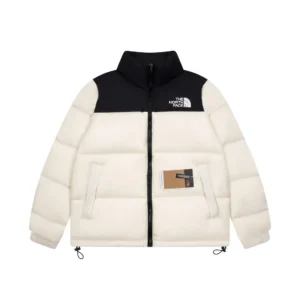 Replica The North Face 1996 Nuptse Jacket Beige Black Reps - RepLuxe