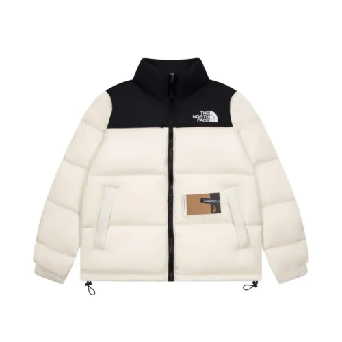 src_0-228 Replica The North Face 1996 Nuptse Jacket Beige Black Reps - RepLuxe