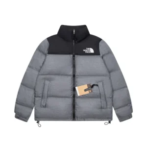 Replica The North Face 1996 Nuptse Jacket Grey Black Reps - RepLuxe