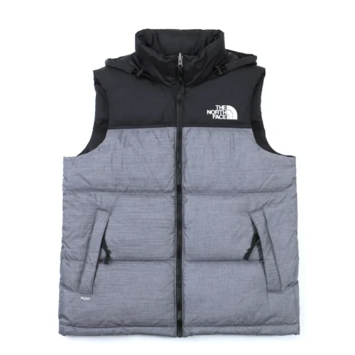 src_0-259 Replica The North Face Nuptse Vest Grey Black Reps - RepLuxe