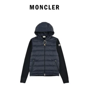 Replica Moncler Knit Hooded Down Jacket Black Reps - RepLuxe