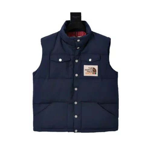 src_0-266 Replica The North Face x Gucci Down Vest Navy Reps - RepLuxe
