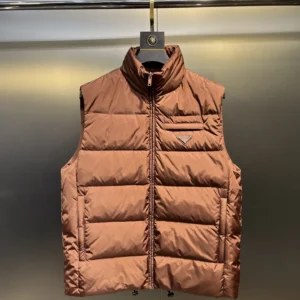Replica Prada Minimalist Down Vest Brown Classic Reps - RepLuxe