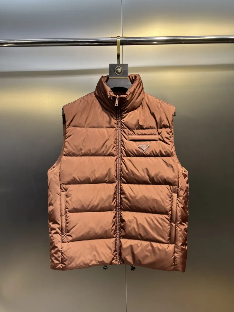 Replica Prada Minimalist Down Vest Brown Classic Reps - RepLuxe