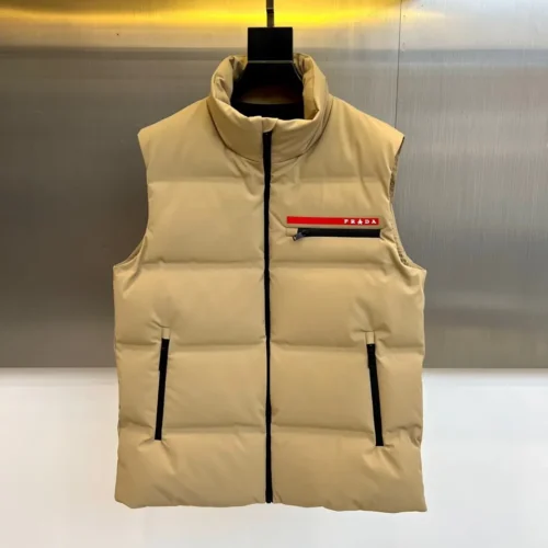 src_0-280 Replica Prada Down Vest Beige Stand Collar Style Reps - RepLuxe