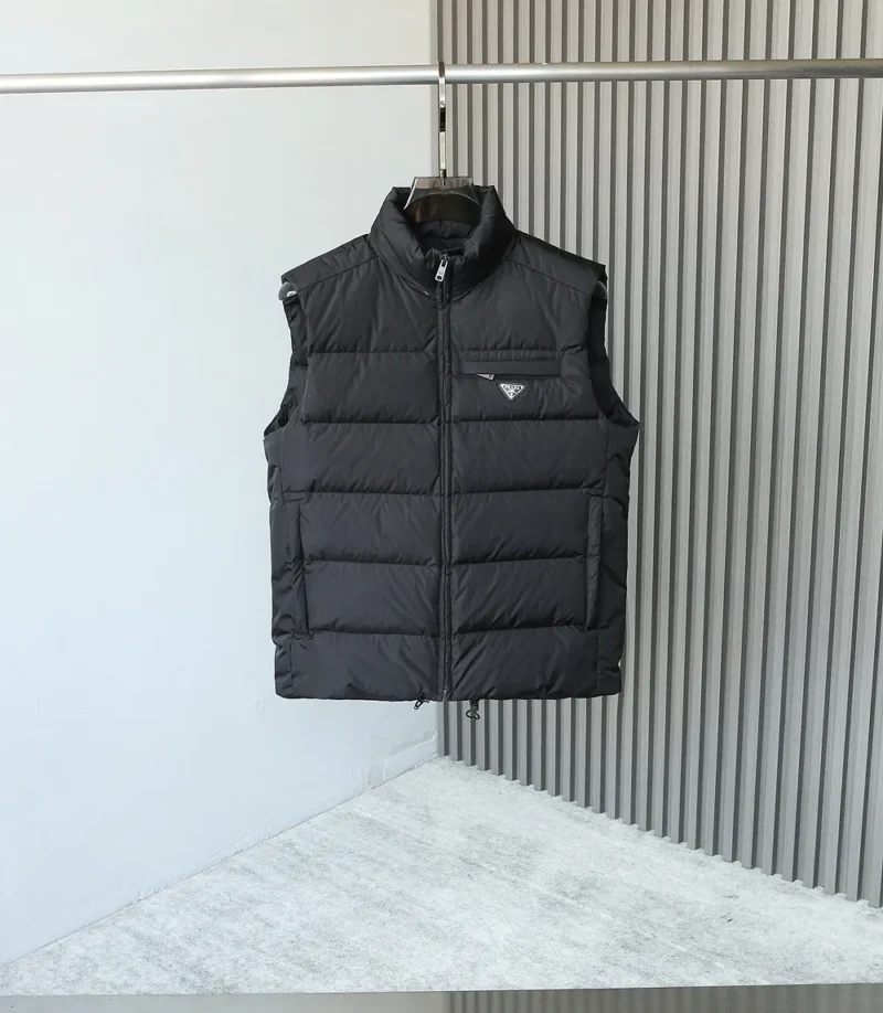 Replica Prada Re-Nylon Down Vest Cocoa Brown Reps - RepLuxe