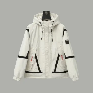 Replica Prada Hooded Down Jacket White Unisex Reps - RepLuxe