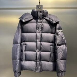 Replica Prada Down Jacket Grey Hooded Style Reps - RepLuxe