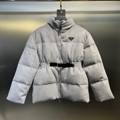 src_0-301 Replica Prada Down Jacket Grey Stand Collar Style Reps - RepLuxe