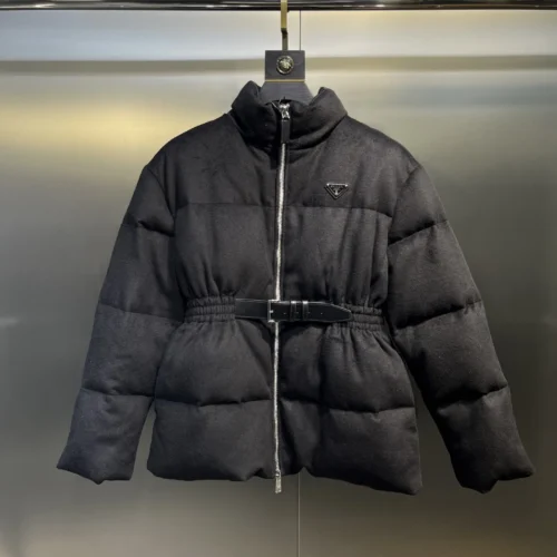 src_0-303 Replica Prada Long Waist Down Jacket Black Quilted Reps - RepLuxe