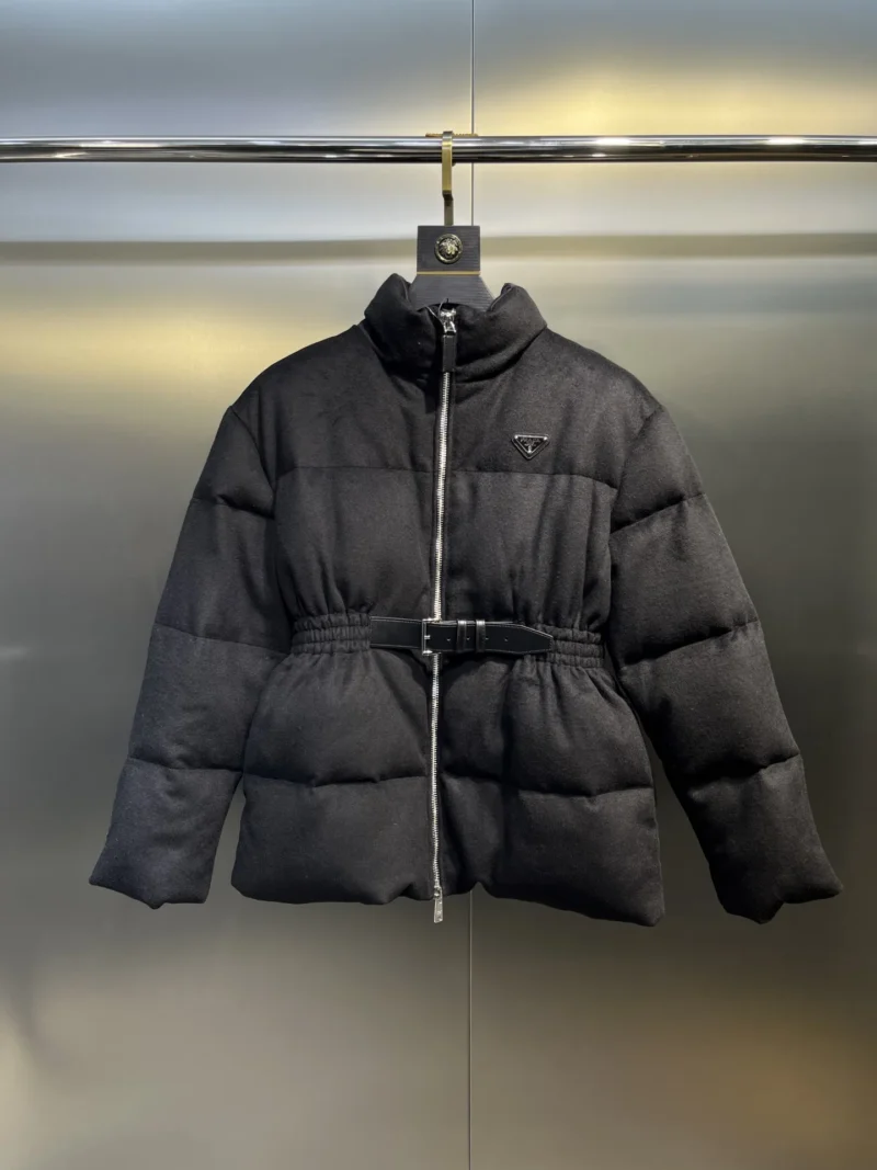 Replica Prada Long Waist Down Jacket Black Quilted Reps - RepLuxe