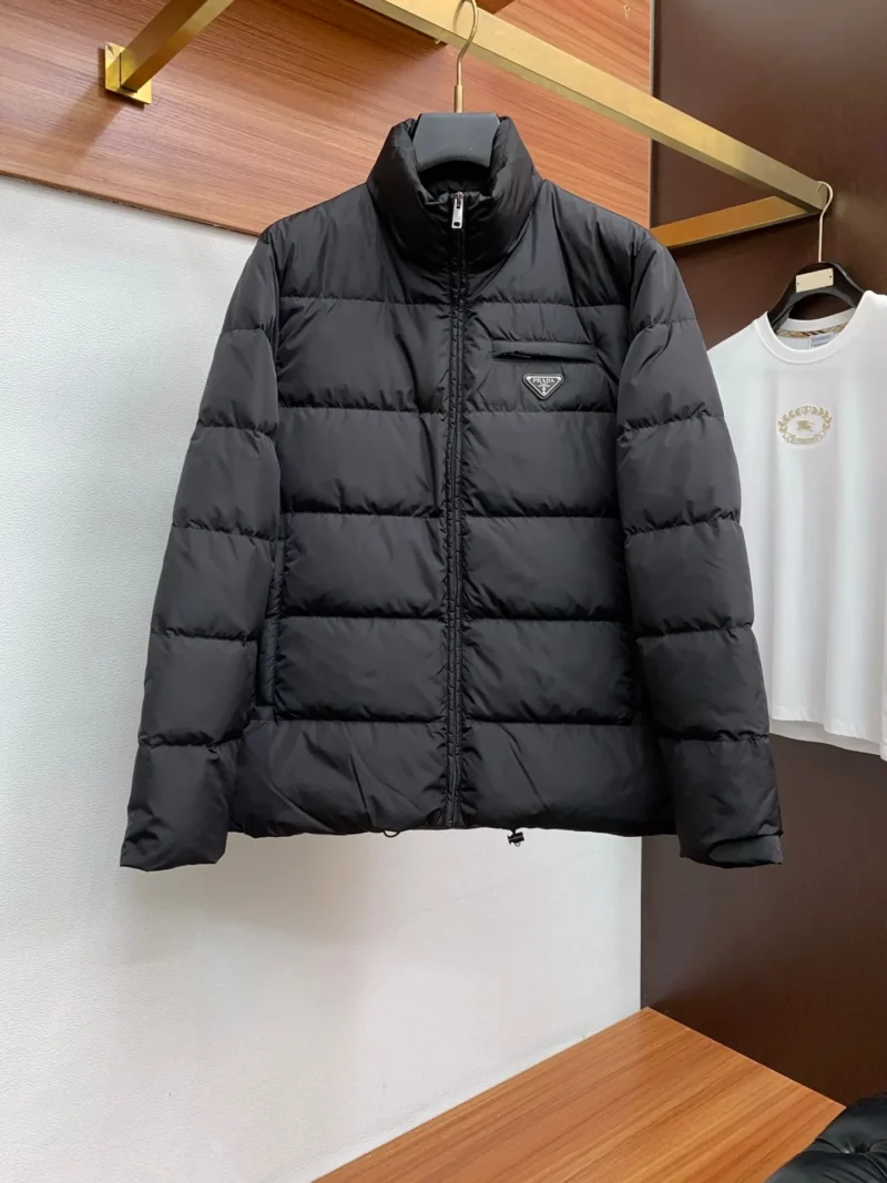 Replica Prada Fall Winter Stand Collar Down Jacket Black Reps - RepLuxe