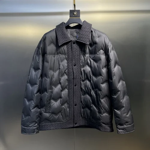 src_0-309 Replica Prada Quilted Down Jacket Black Collar Reps - RepLuxe