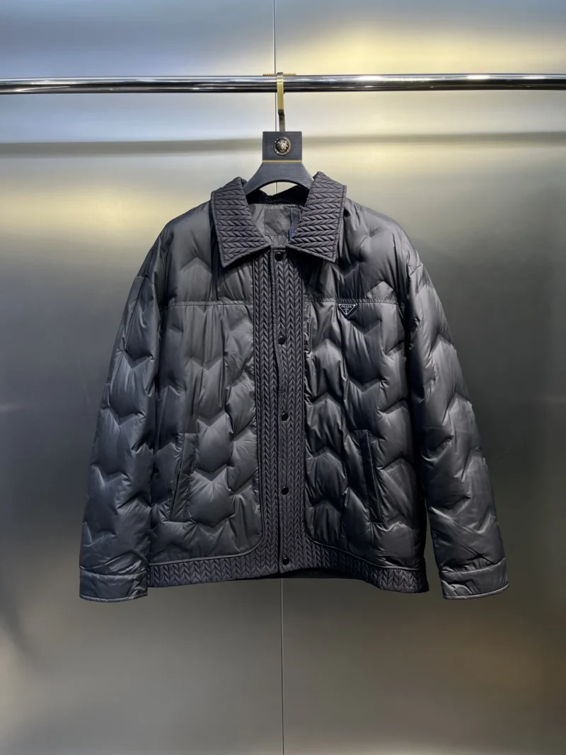 Replica Prada Quilted Down Jacket Black Collar Reps - RepLuxe