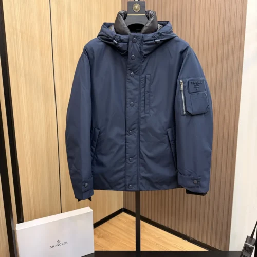 src_0-320 Replica Prada Down Jacket Hooded Blue Parka Reps - RepLuxe