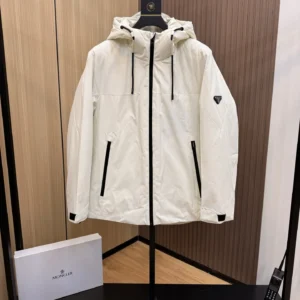 Replica Prada Down Jacket White Hooded Style Reps - RepLuxe