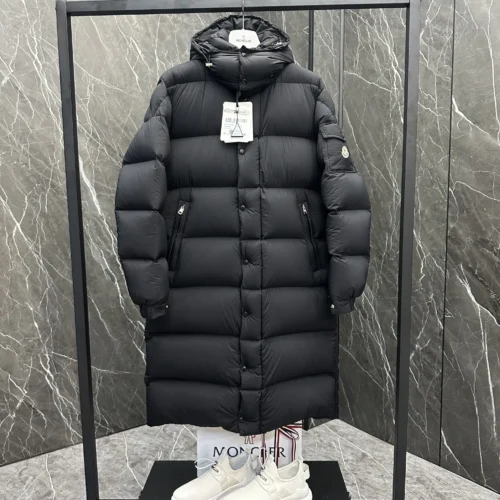 src_0-33 Replica Moncler Hanoverian Long Down Jacket Black Matte Reps - RepLuxe