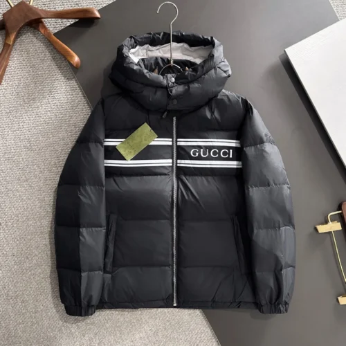 src_0-339 Replica Gucci Longue Saion Down Jacket Black Hooded Reps - RepLuxe