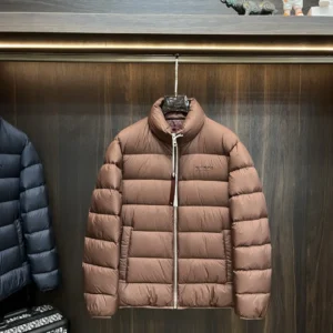 Replica Gucci 2025 Down Jacket Brown Stand Collar Reps - RepLuxe